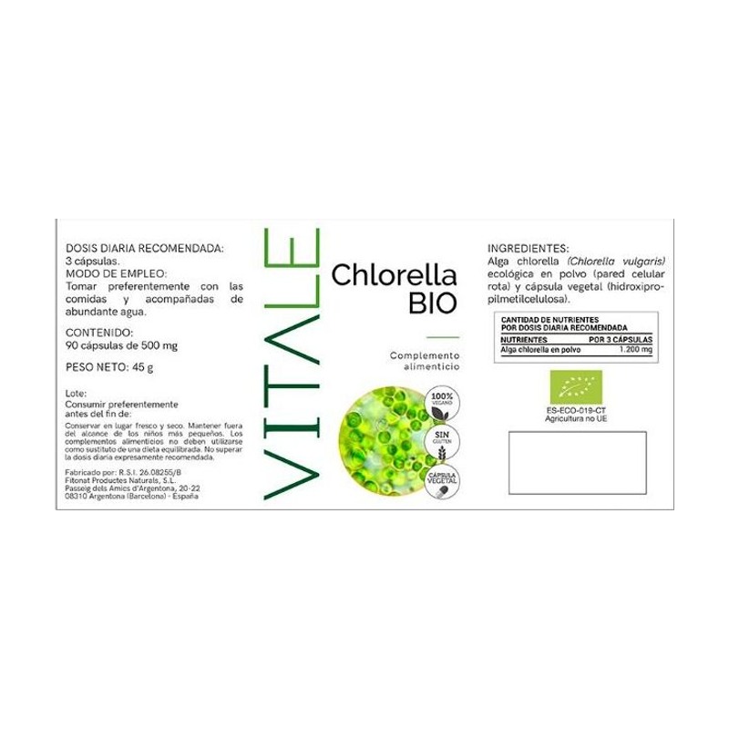 Chlorella BIO - Etiqueta