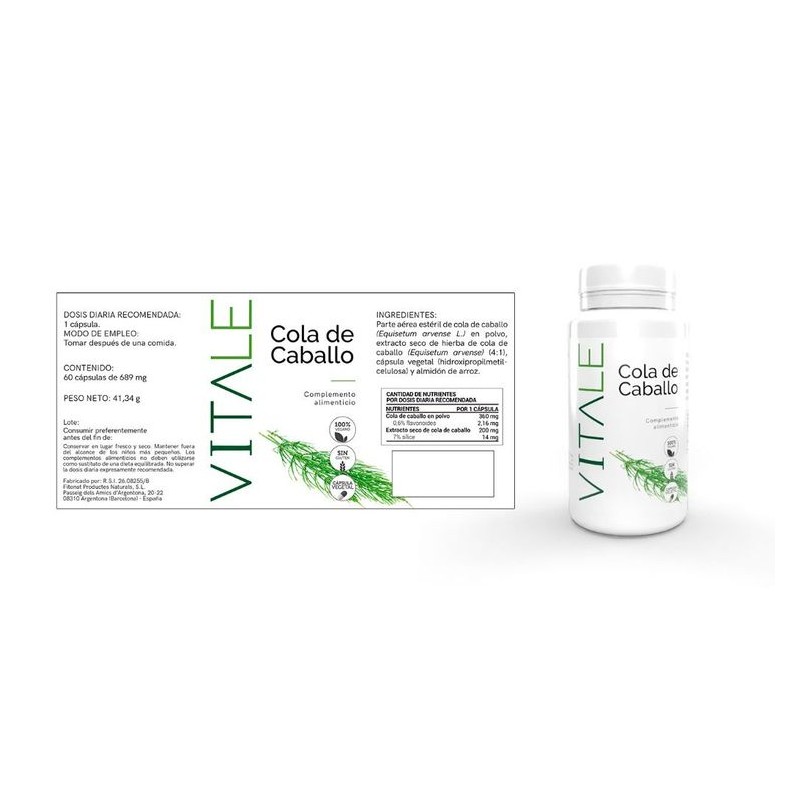 Cola de Caballo - Bote y Etiqueta