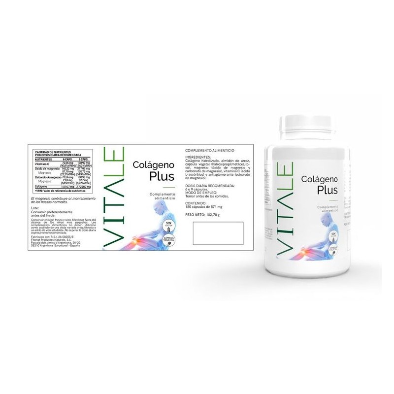 Colágeno Plus - Bote y Etiqueta