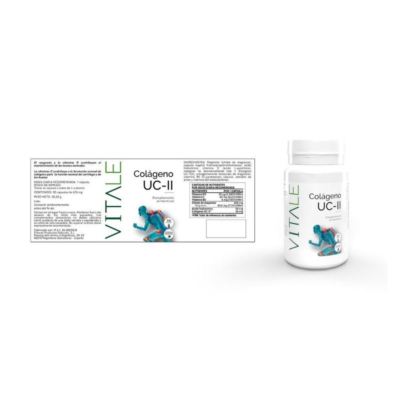 Colágeno UC-II - Bote y Etiqueta