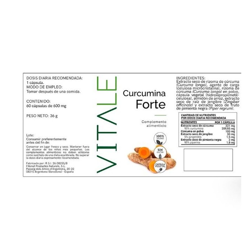 Curcumina Forte - Etiqueta