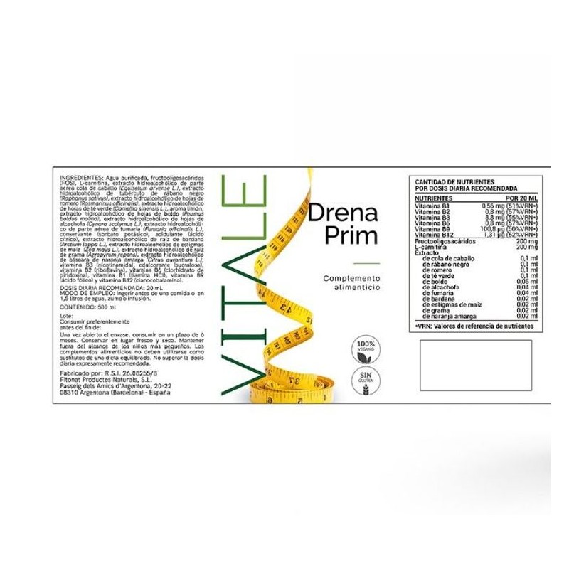 Drena Prim - Etiqueta