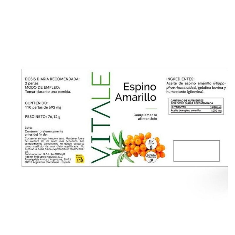 Espino Amarillo - Etiqueta