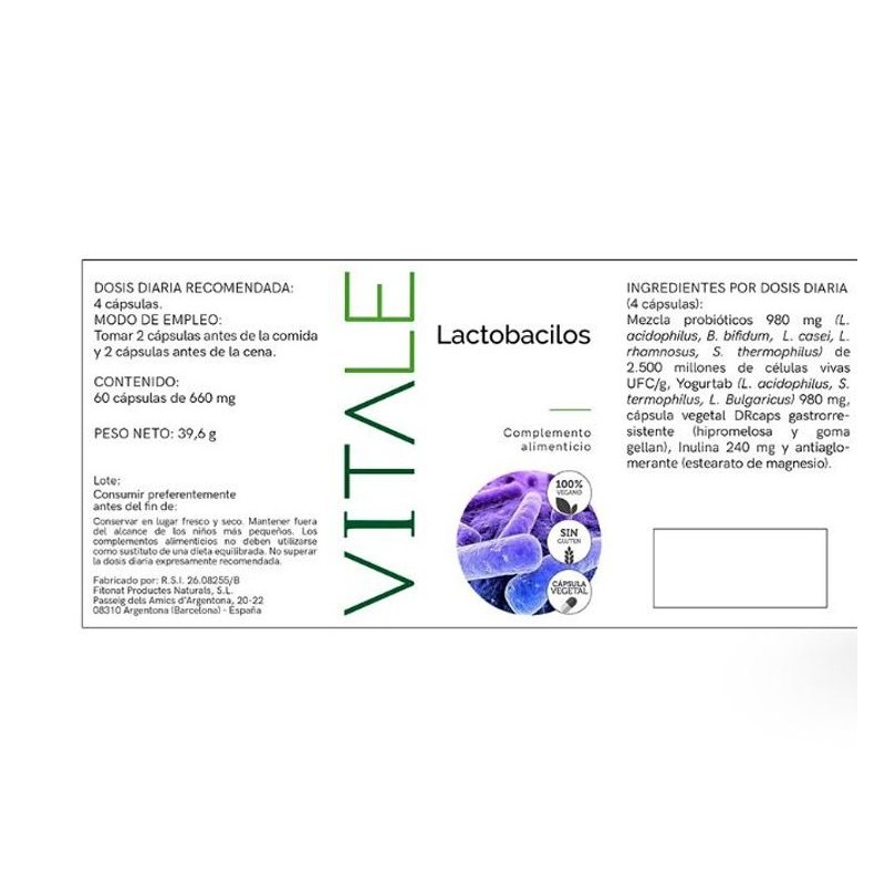 Lactobacilos - Etiqueta
