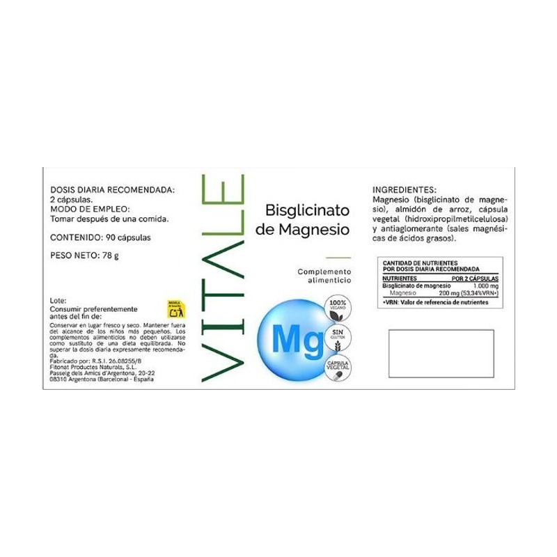 Bisglicinator de Magnesio - Etiqueta