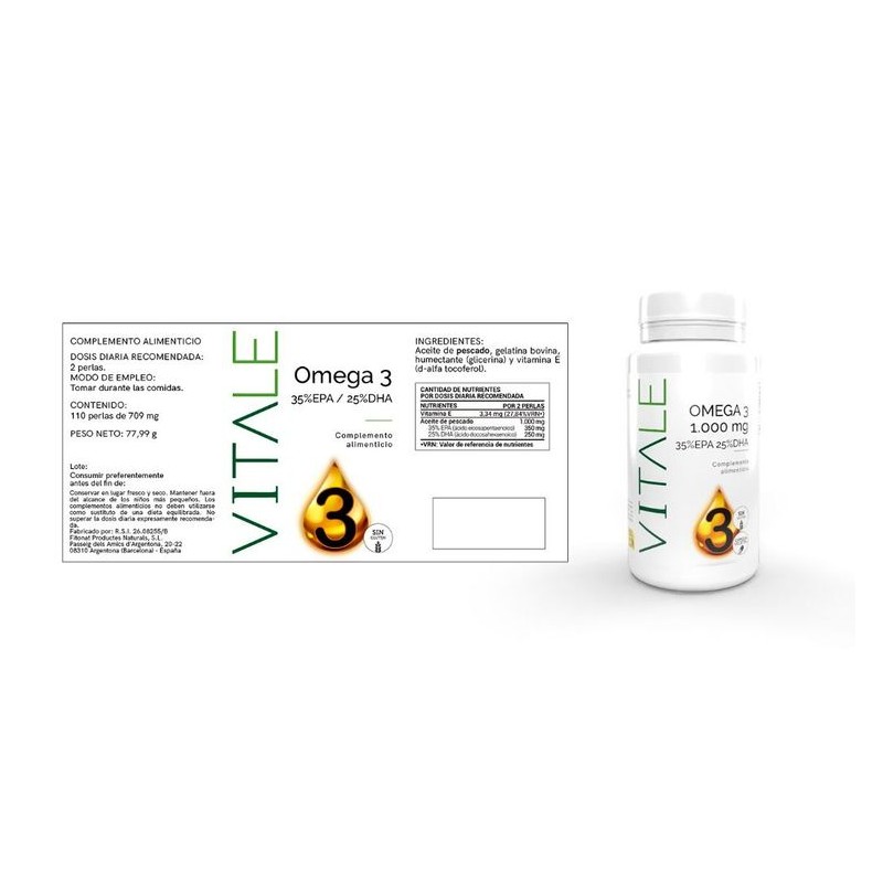 Omega 3 - Bote y Etiqueta