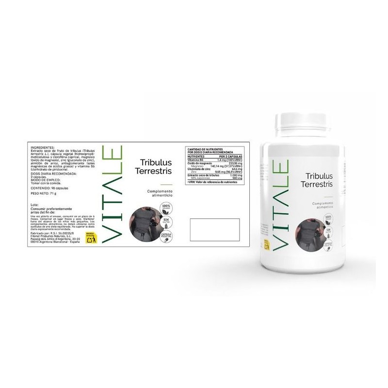 Tribulus Terrestris - Bote y Etiqueta
